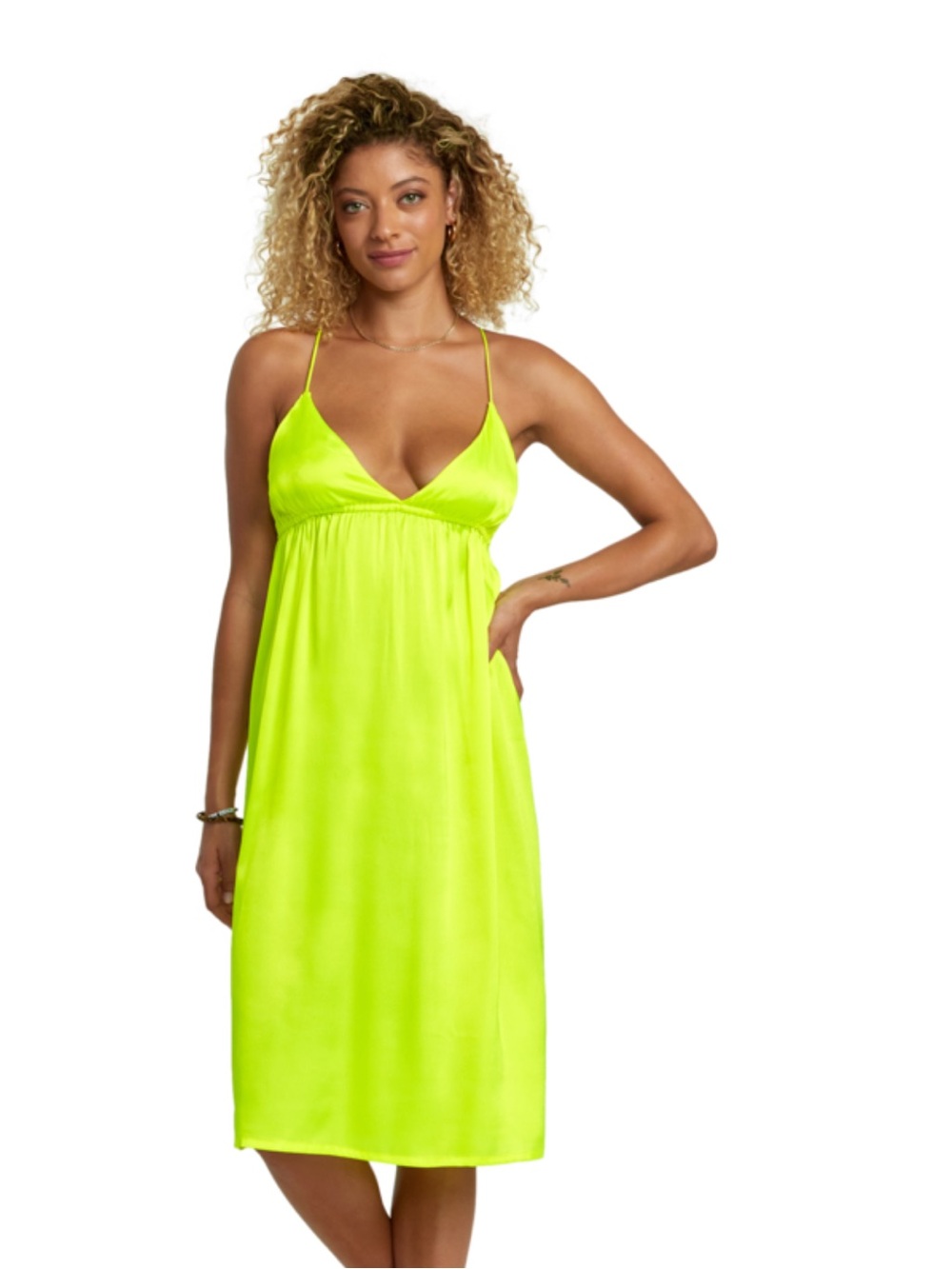 RVCA Faded Dress - Neon Yellow